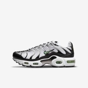 Kids' Nike Air Max Plus Older Sneakers White / Black / Silver / Mint | NK387VOG