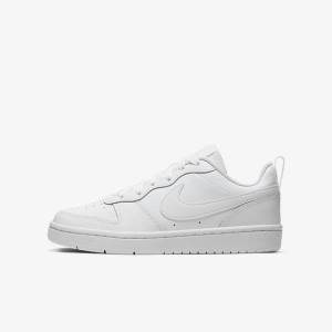 Kids' Nike Court Borough Low 2 Older Sneakers White | NK758JGO