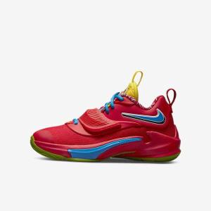 Kids' Nike Freak 3 SE Older Basketball Shoes Red / White / Green / Black | NK613XLM