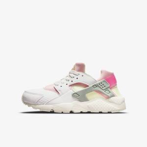 Kids' Nike Huarache Run Older Sneakers White | NK629POC