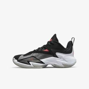 Kids' Nike Jordan One Take 3 Older Basketball Shoes Black / White / Grey / Light Red | NK953MWI