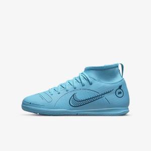 Kids' Nike Jr. Mercurial Superfly 8 Club IC Older Indoor-Court Football Shoes Blue / Orange | NK846DRE