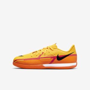 Kids' Nike Jr. Phantom GT2 Academy IC Older Indoor Court Football Shoes Orange / Light Red / Black | NK491CZU