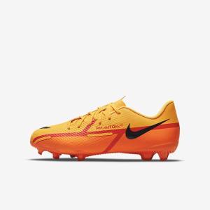 Kids' Nike Jr. Phantom GT2 Academy MG Older Multi-Ground Football Shoes Orange / Light Red / Black | NK537ZUN