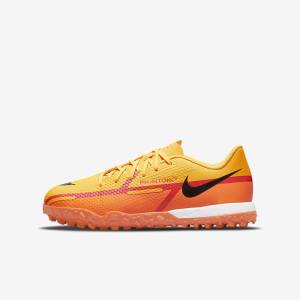 Kids' Nike Jr. Phantom GT2 Academy TF Older Turf Football Shoes Orange / Light Red / Black | NK017IFH