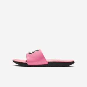 Kids' Nike Kawa Older Slides Black / White | NK594VOU