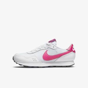 Kids' Nike MD Valiant Older Sneakers Platinum / Dark Grey / Pink | NK146LIR