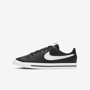 Kids' Nike NikeCourt Legacy Older Sneakers Black / Light Brown / White | NK960TUP