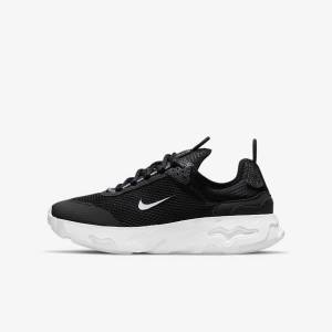 Kids' Nike React Live Older Sneakers Black / Dark Grey / White | NK718RZG