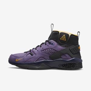 Men's Nike ACG Air Mowabb Sneakers Purple / Blue / Black / Gold | NK145QRO