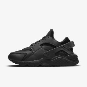 Men's Nike Air Huarache Sneakers Black / Dark Grey | NK617DNU