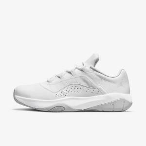 Men's Nike Air Jordan 11 CMFT Low Sneakers White / Platinum | NK502EDQ