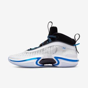 Men's Nike Air Jordan XXXVI Basketball Shoes White / Black / Blue | NK234ELT