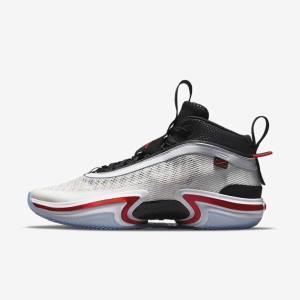 Men's Nike Air Jordan XXXVI Psychic Energy Basketball Shoes White / Black / Red | NK985BUI