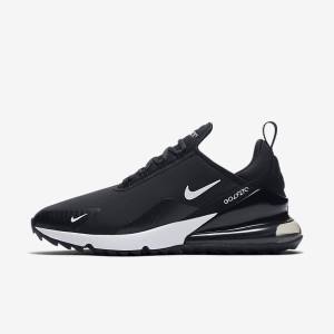 Men's Nike Air Max 270 G Golf Shoes Black / White | NK391KAM