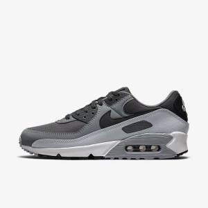 Men's Nike Air Max 90 Sneakers Dark Grey / Black | NK205WHC