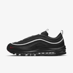 Men's Nike Air Max 97 Sneakers Black / Red / White | NK681OZG