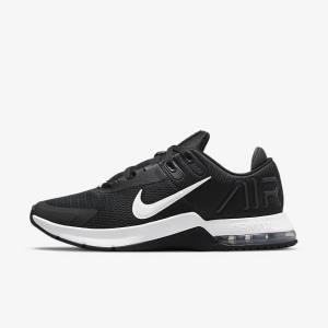 Men's Nike Air Max Alpha Trainer 4 Training Shoes Black / Dark Grey / White | NK736RXQ