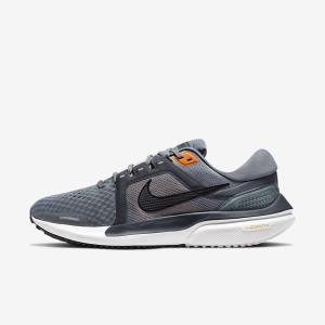 Men's Nike Air Zoom Vomero 16 Road Running Shoes Grey / Dark Grey / Black | NK792GQR