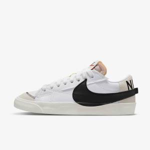 Men's Nike Blazer Low 77 Jumbo Sneakers White / Black | NK874ZGB