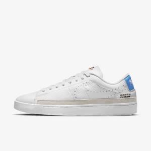 Men's Nike Blazer Low X Sneakers White / Light Blue / White | NK460RSQ