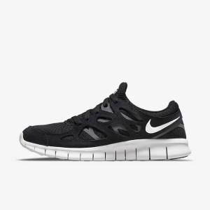 Men's Nike Free Run 2 Sneakers Black / Dark Grey / White | NK895WZK