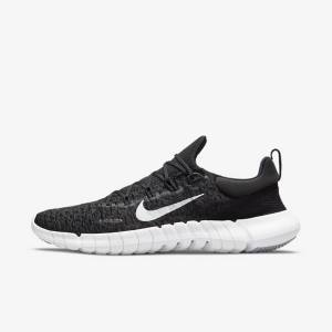 Men's Nike Free Run 5.0 Road Running Shoes Black | NK732YFU