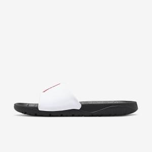 Men's Nike Jordan Break Slides Black / White / Red | NK690MHO