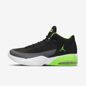 Men's Nike Jordan Max Aura 3 Jordan Shoes Black / Grey / White / Green | NK127GSL