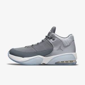 Men's Nike Jordan Max Aura 3 Jordan Shoes Grey / White / Grey | NK450LMT