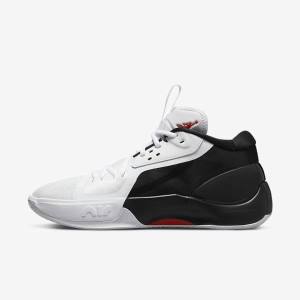 Men's Nike Jordan Zoom Separate Basketball Shoes Black / White / Red | NK830IUY