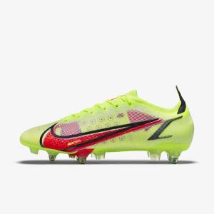 Men's Nike Mercurial Vapor 14 Elite SG-Pro AC Soft-Ground Football Shoes Black / Light Red | NK194WNV