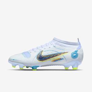 Men's Nike Mercurial Vapor 14 Pro FG Firm-Ground Football Shoes Grey / Light Blue / Blue | NK376CSN