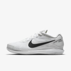 Men's Nike NikeCourt Air Zoom Vapor Pro Hard-Court Tennis Shoes White / Black | NK095ZNS