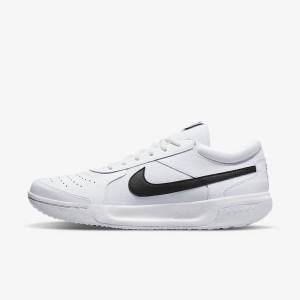 Men's Nike NikeCourt Zoom Lite 3 Hard Court Tennis Shoes White / Black | NK863UQW