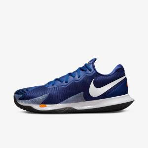 Men's Nike NikeCourt Zoom Vapor Cage 4 Rafa Hard Court Tennis Shoes Royal Blue / Orange / Black / White | NK051ADR