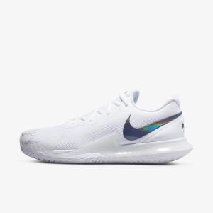 Men's Nike NikeCourt Zoom Vapor Cage 4 Rafa Hard Court Tennis Shoes White / Black | NK493KMB