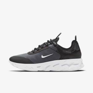 Men's Nike React Live Sneakers Black / Dark Grey / White | NK423PVD