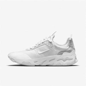 Men's Nike React Live Sneakers White / Platinum / White | NK137XOA