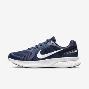 Men's Nike Run Swift 2 Road Running Shoes Navy / Obsidian / White | NK375XWQ