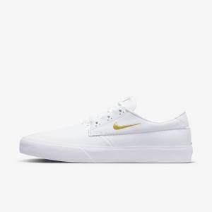 Men's Nike SB Shane PRM Skate Shoes White / Metal Gold | NK617VTR