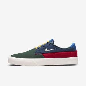 Men's Nike SB Shane Skate Shoes Green / Red / Navy | NK746QAZ