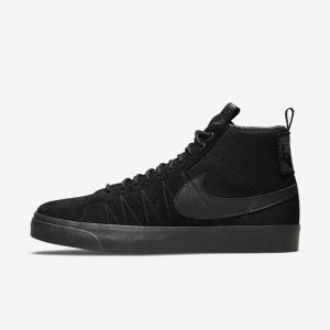 Men's Nike SB Zoom Blazer Mid Premium Skate Shoes Black / Dark Grey | NK824XJL