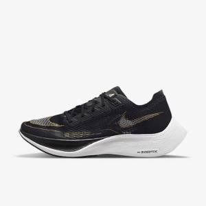 Men's Nike ZoomX Vaporfly Next% 2 Road Racing Running Shoes White / Turquoise / Black / Pink | NK213DKW