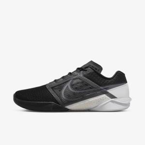 Men's Nike Zoom Metcon Turbo 2 Training Shoes Black / White / Dark Grey / Metal Grey | NK438ZLF