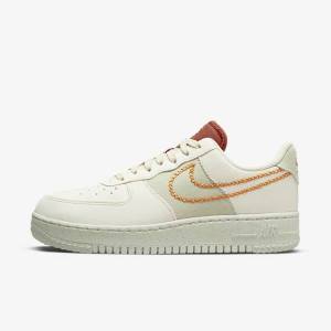 Women's Nike Air Force 1 07 Low Sneakers Olive / Yellow | NK185MQJ