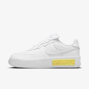 Women's Nike Air Force 1 Fontanka Sneakers White / Yellow / White | NK850RVJ