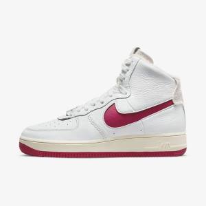 Women's Nike Air Force 1 Sculpt Sneakers White / Red | NK509QLE