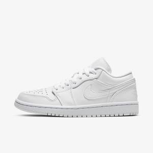 Women's Nike Air Jordan 1 Low Jordan Shoes White | NK349BAS