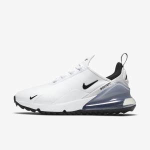 Women's Nike Air Max 270 G Golf Shoes White / Platinum / Black | NK810WHN